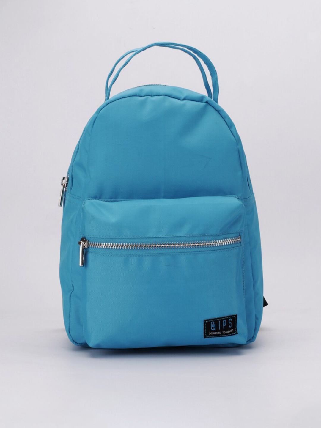 

QIPS Women Turquoise Blue Brand Logo Backpack