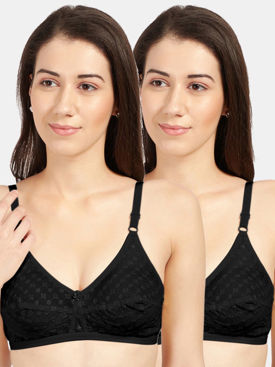 

Sonari Black Pack of 2 Non Padded Bra