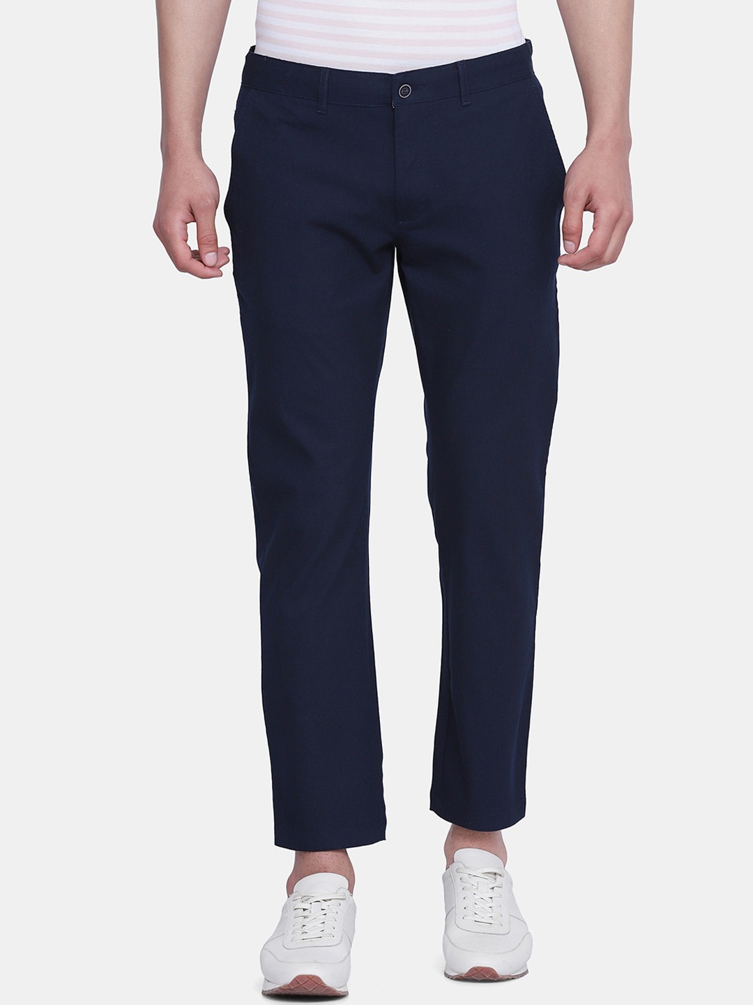 

Blackberrys Men Navy Blue B-95 Slim Fit Trousers