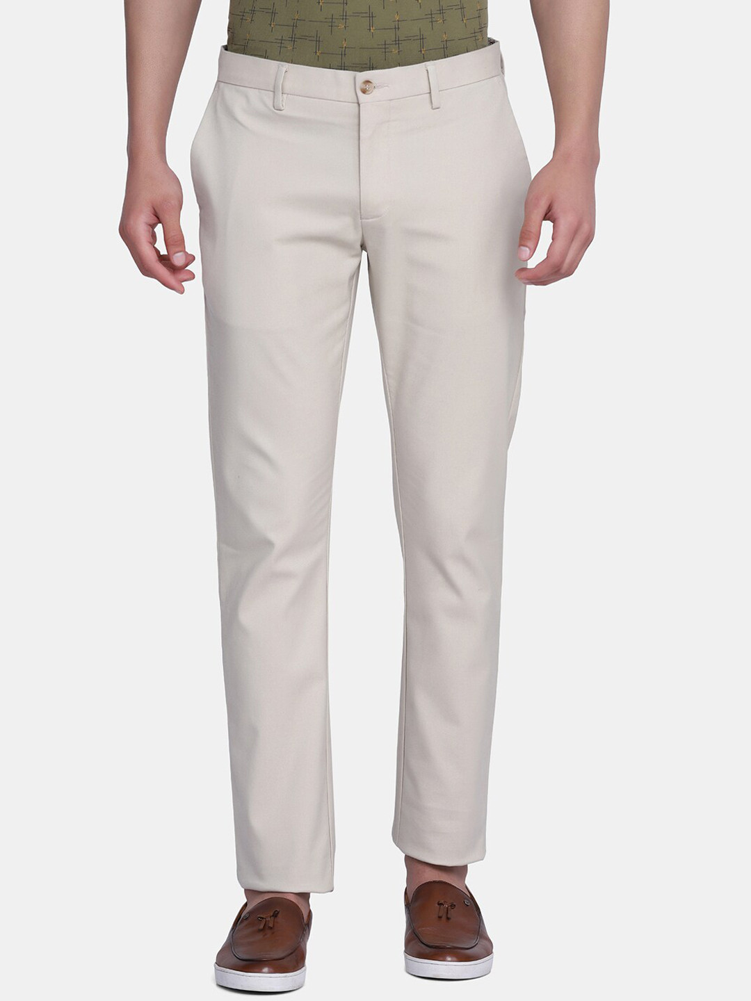 

Blackberrys Men Beige B-95 Slim Fit Chinos Trousers