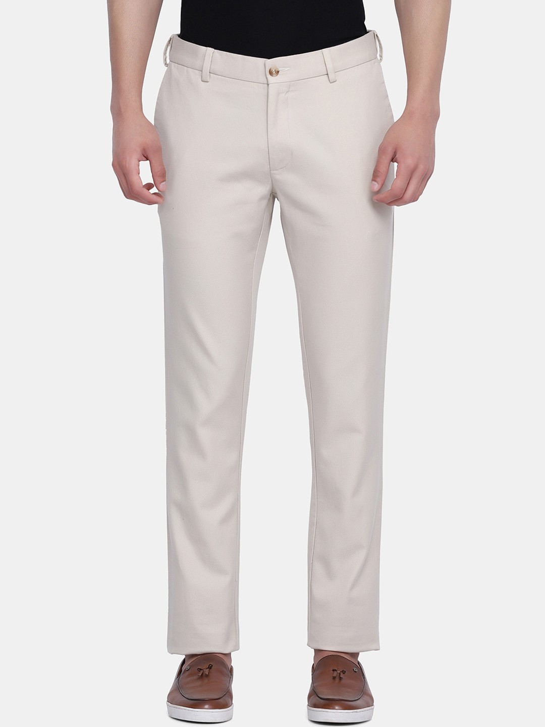 

Blackberrys Men Beige B-95 Slim Fit Chinos Trousers