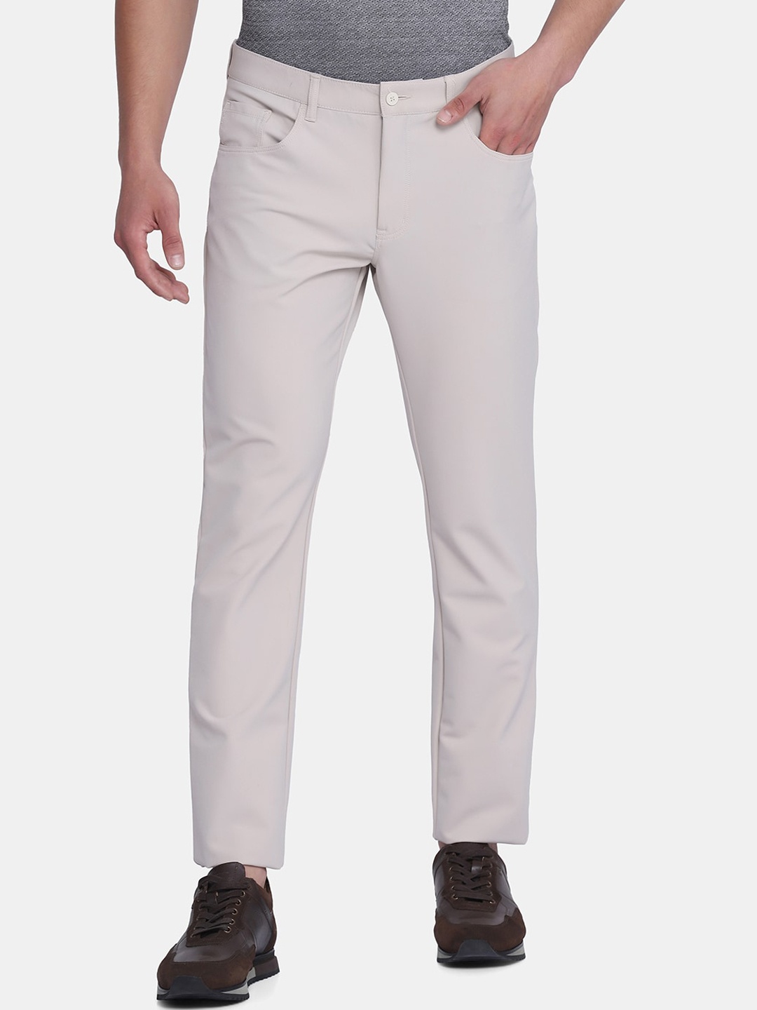 

Blackberrys TechPro Men Beige B5P Slim Fit Chinos Trousers