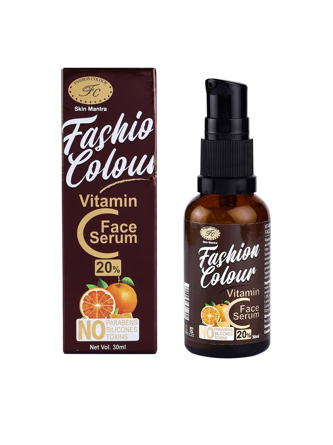 

Fashion Colour Vitamin C Face Serum for Skin Brightening - 30ml, Brown