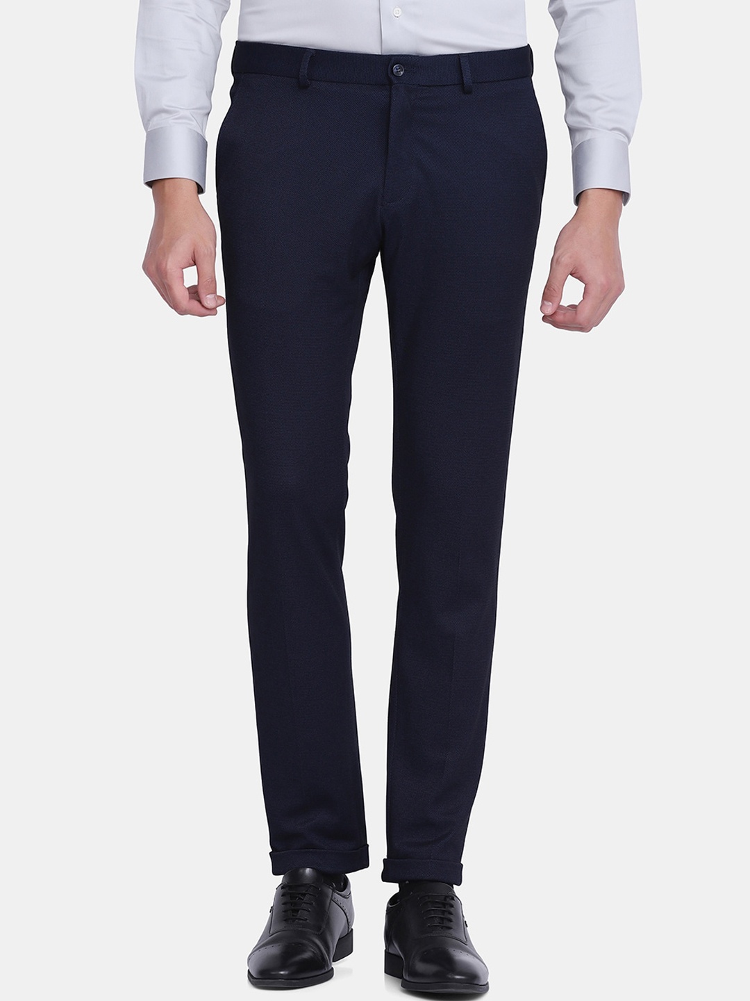 

Blackberrys Men Navy Blue Phoenix Skinny Fit Chinos Trousers