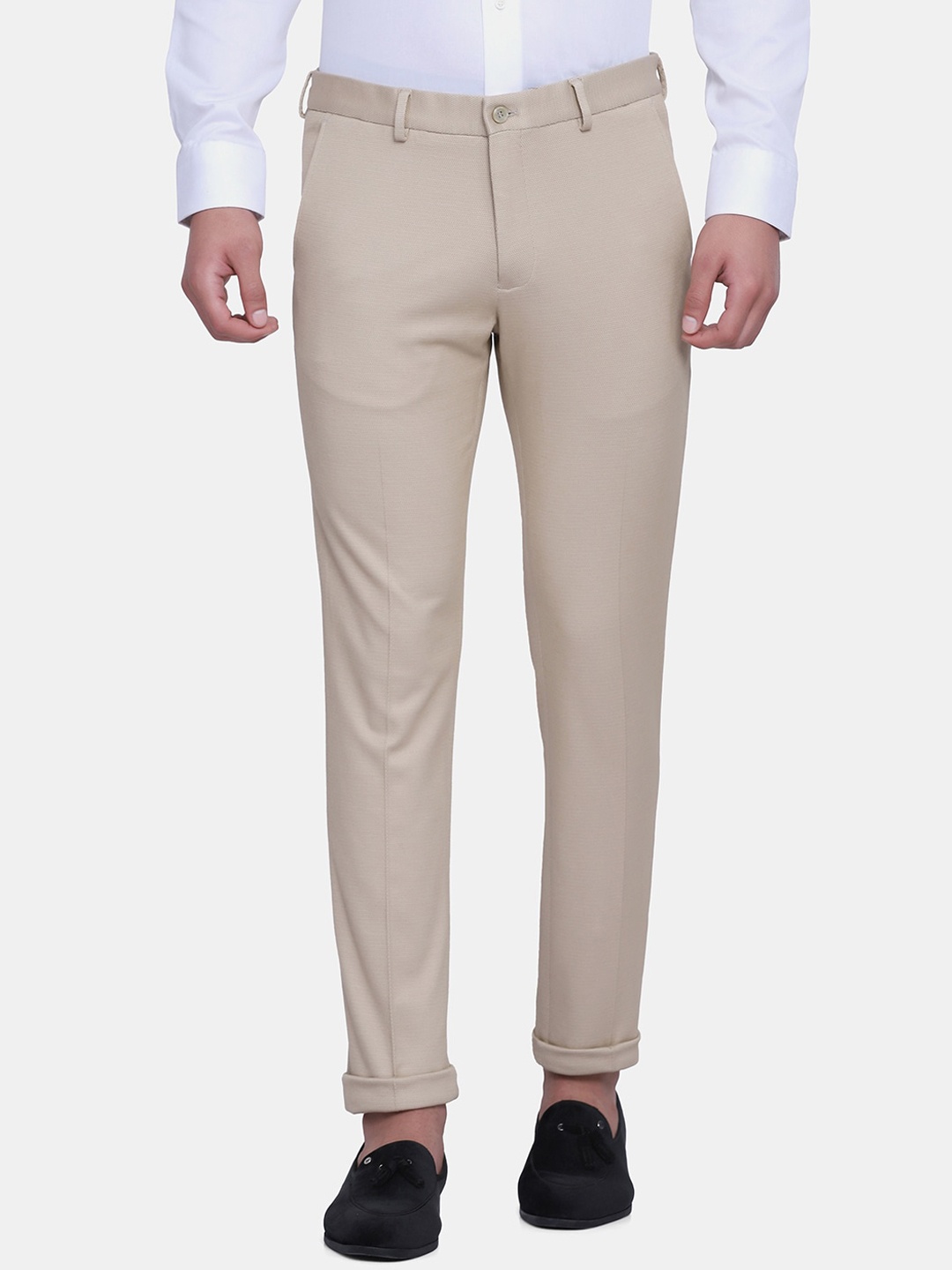 

Blackberrys Men Beige Phoenix Skinny Fit Trousers