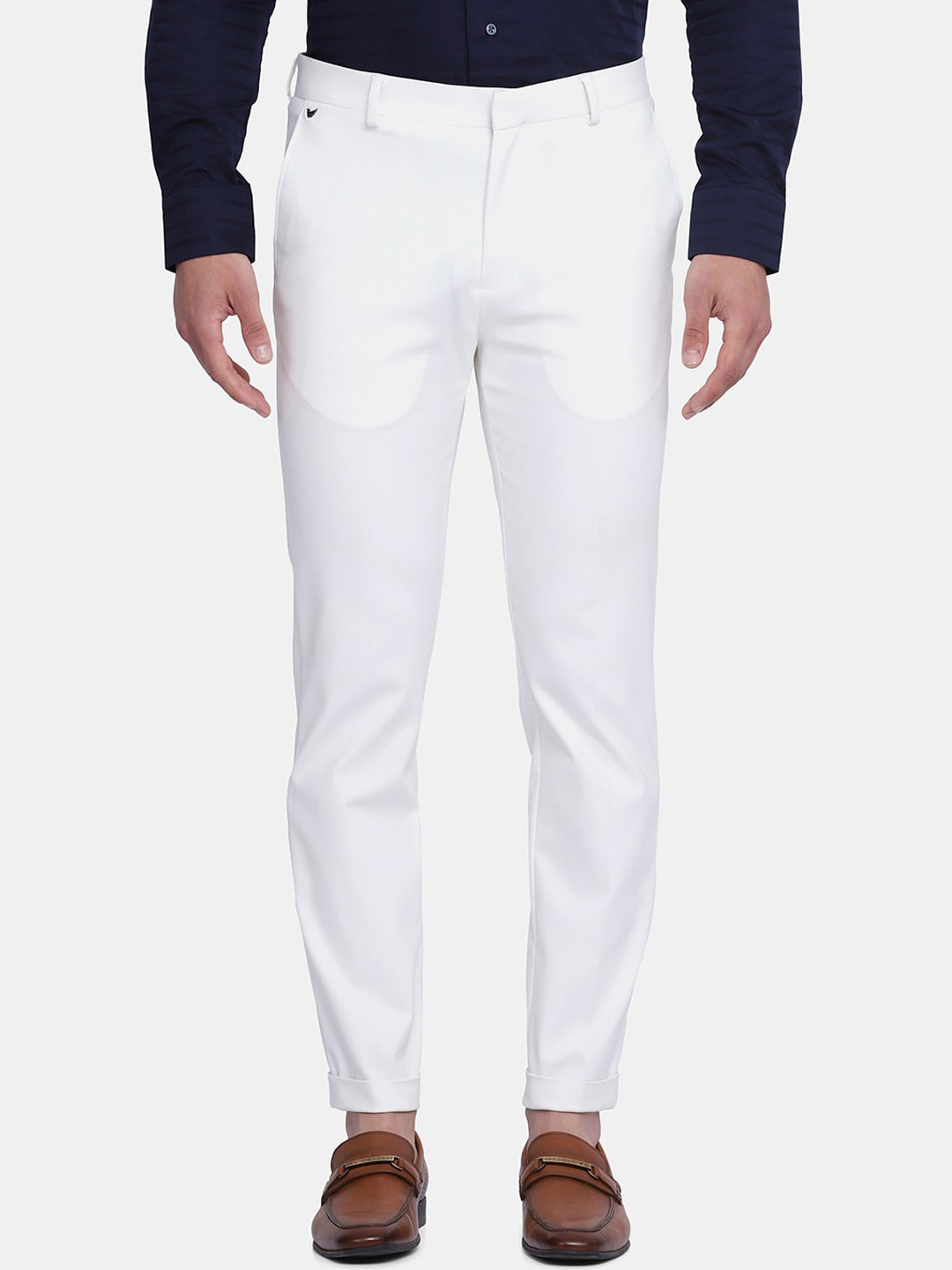

Blackberrys Men Beige Skinny Fit Trousers