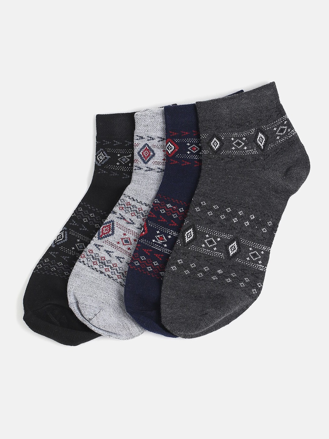 

Kolor Fusion Men Pack Of 4 Multi-Colored Above Ankle-Length Socks
