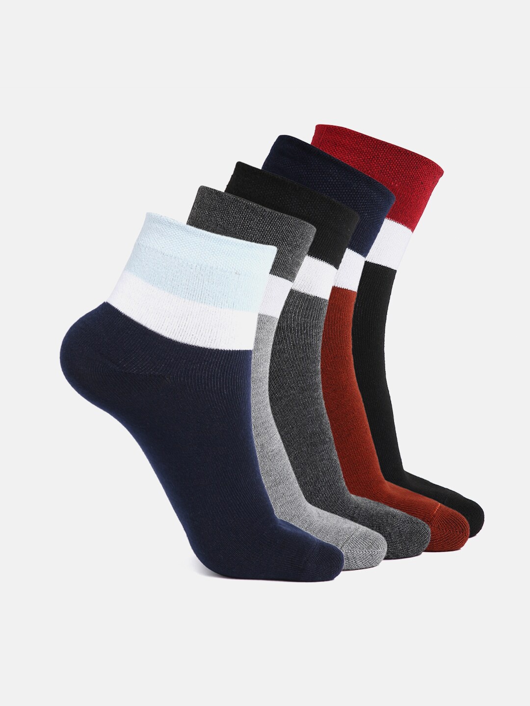

Kolor Fusion Men Pack Of 5 Multi-Colored Above Ankle-Length Socks