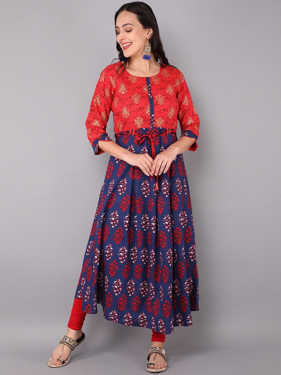 

PARIKA CREATION Multicoloured Ethnic Motifs Applique Ethnic Maxi Dress, Multi