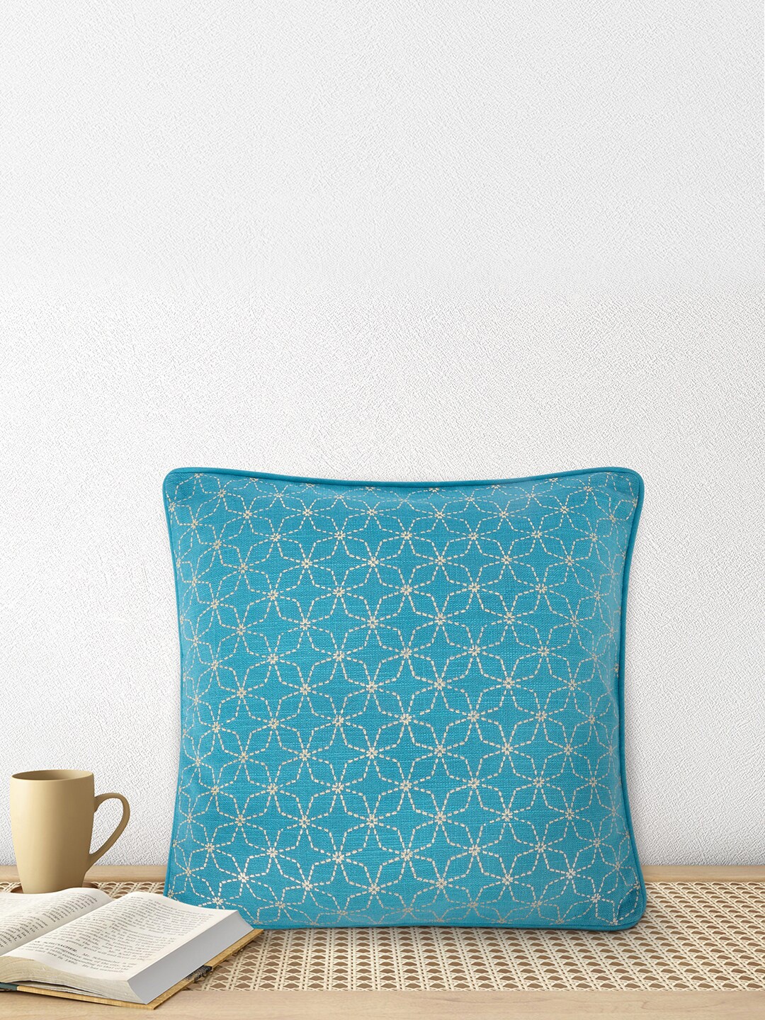 

Living scapes by Pantaloons Blue & Beige Abstract Square Cushion Covers