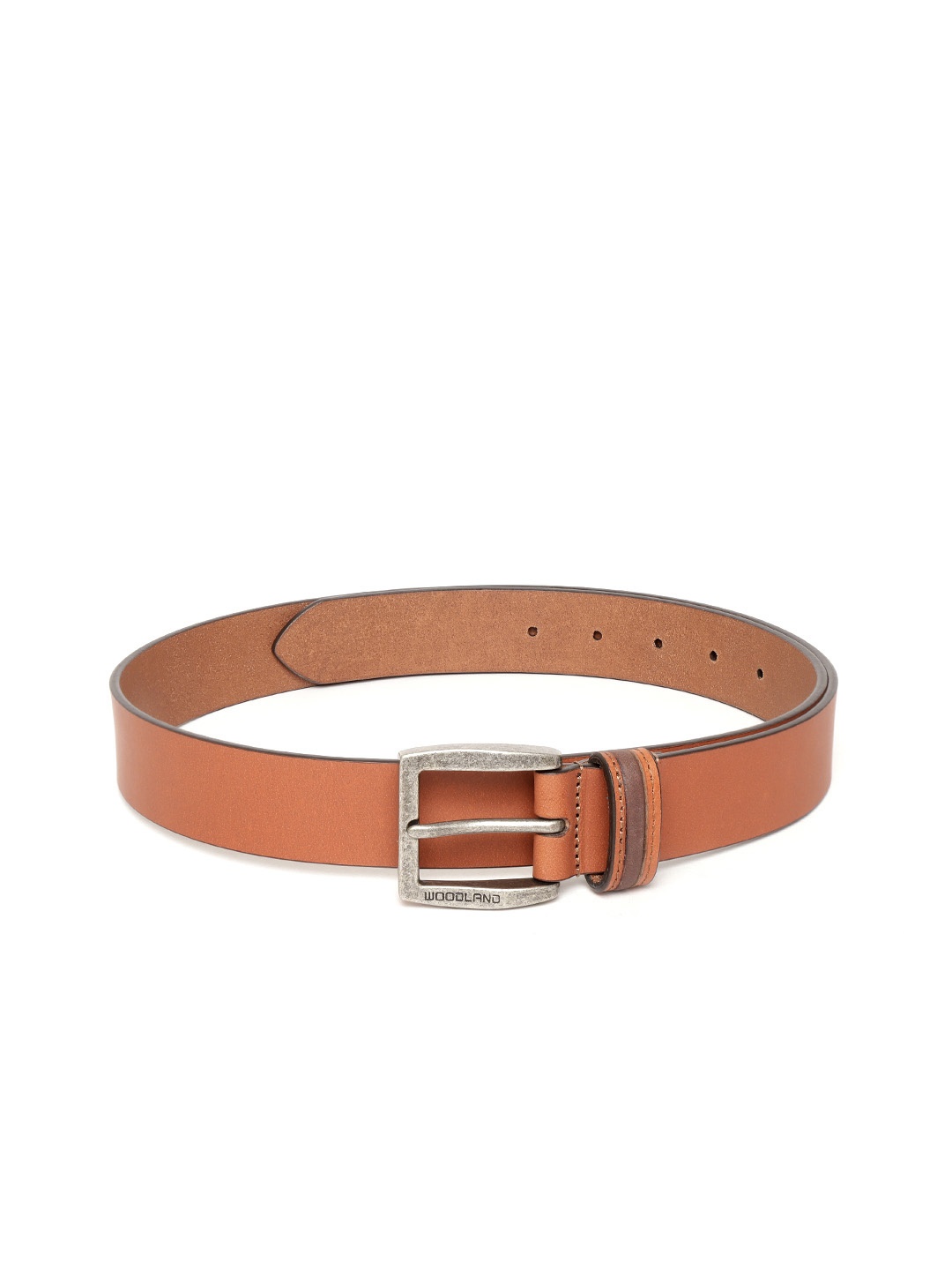 

Woodland Men Tan Brown Solid Leather Belt