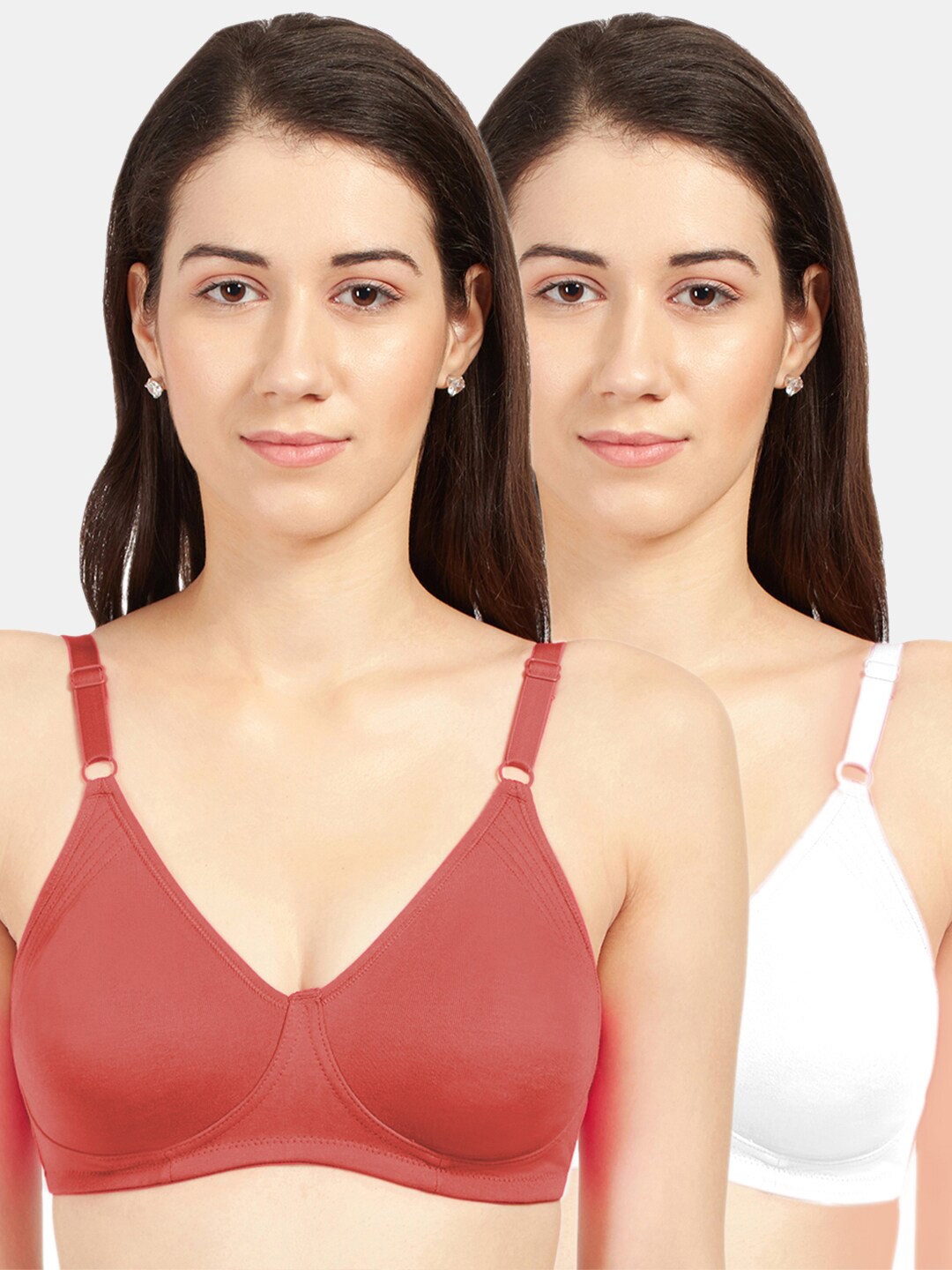 

Sonari Pack of 2 Non-Padded T-shirt Bras, Brown