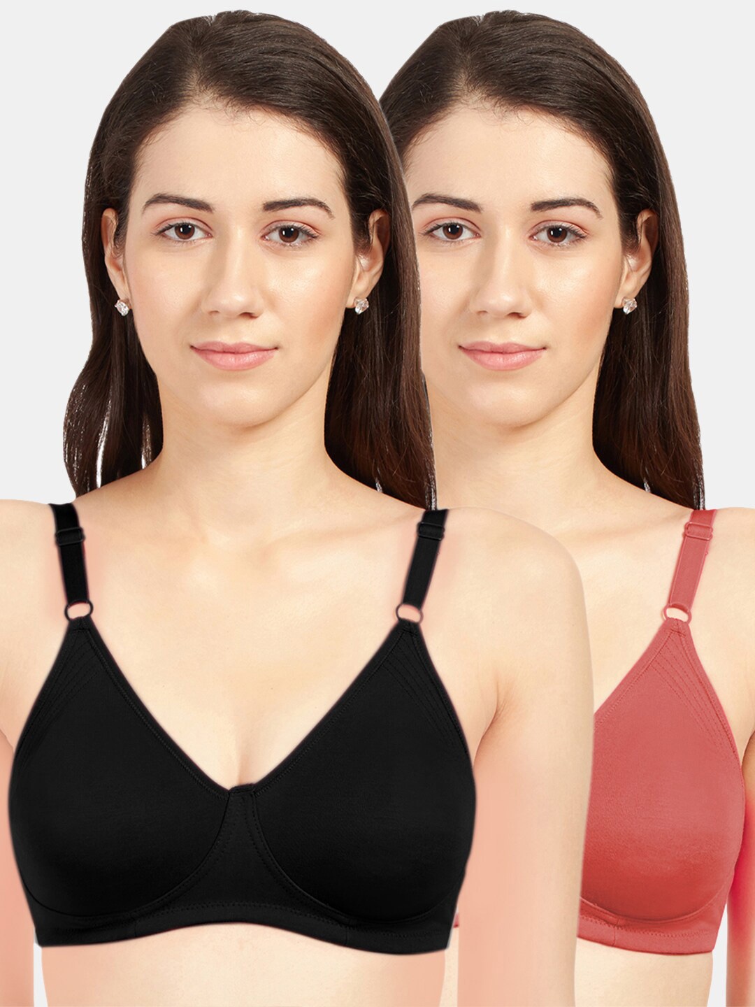 

Sonari 2 Black & Maroon Non Padded T-Shirt Bra