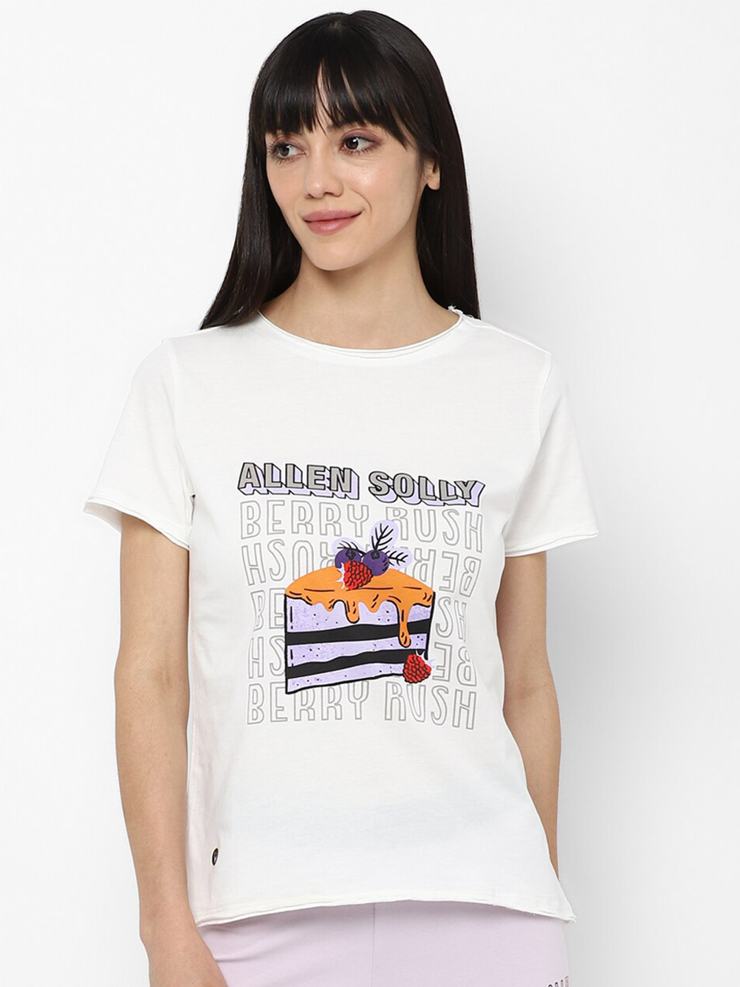 

Allen Solly Woman Women White Printed T-shirt