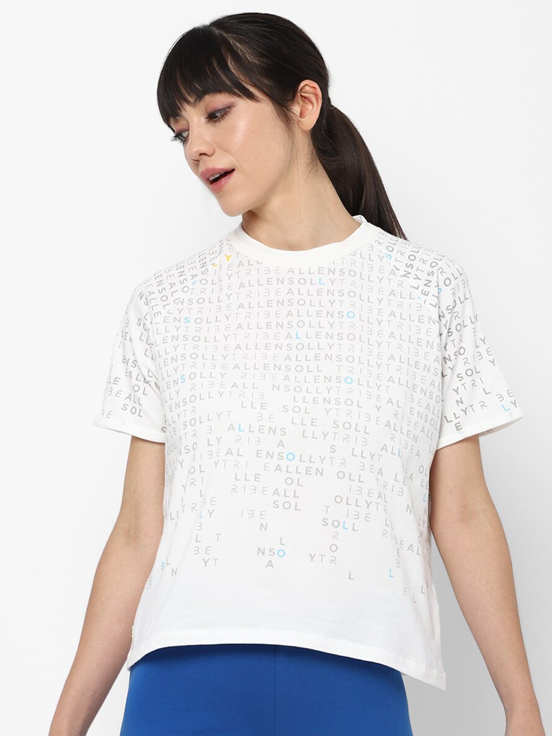 

Allen Solly Woman Women White Typography Printed T-shirt