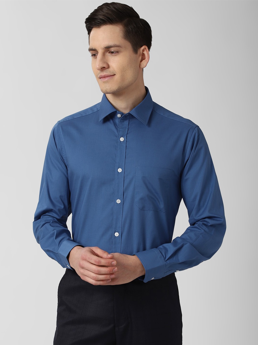 

Peter England Men Blue Formal Shirt