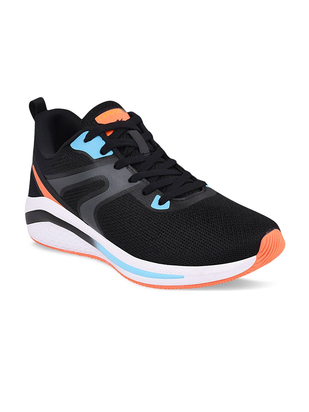 

Campus Men Black Mesh Running Shoes