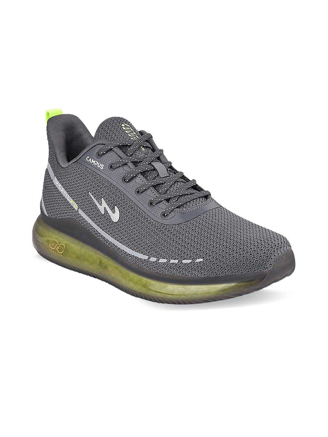 

Campus Men Grey Mesh Running Shoes
