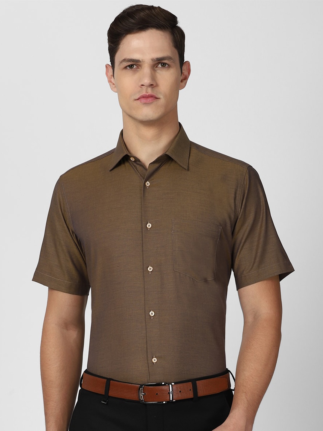 

Van Heusen Men Brown Formal Shirt