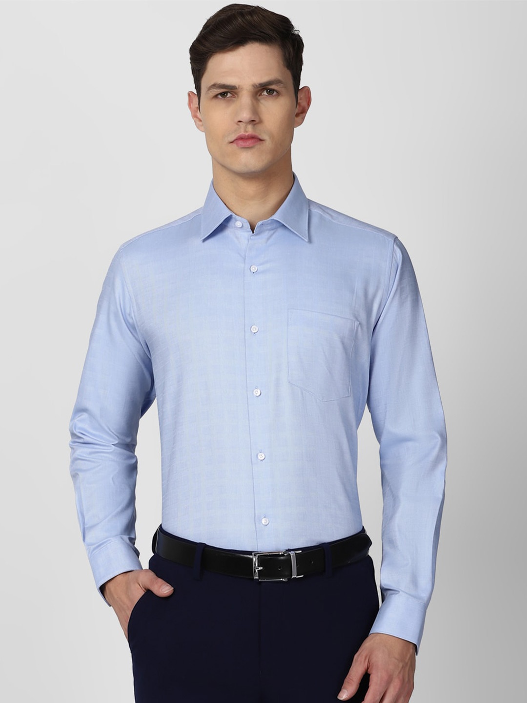

Van Heusen Men Blue Formal Shirt