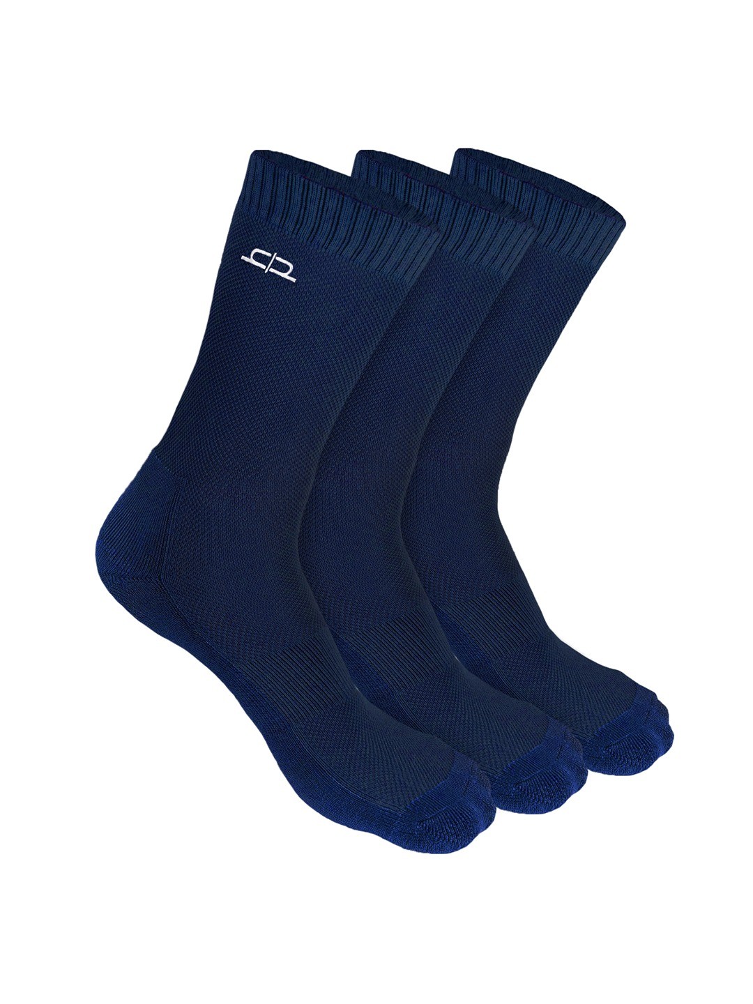 

Heelium Men Pack of 3 Bamboo Super Soft & Odour-Free Breathable Crew-Length Socks, Navy blue