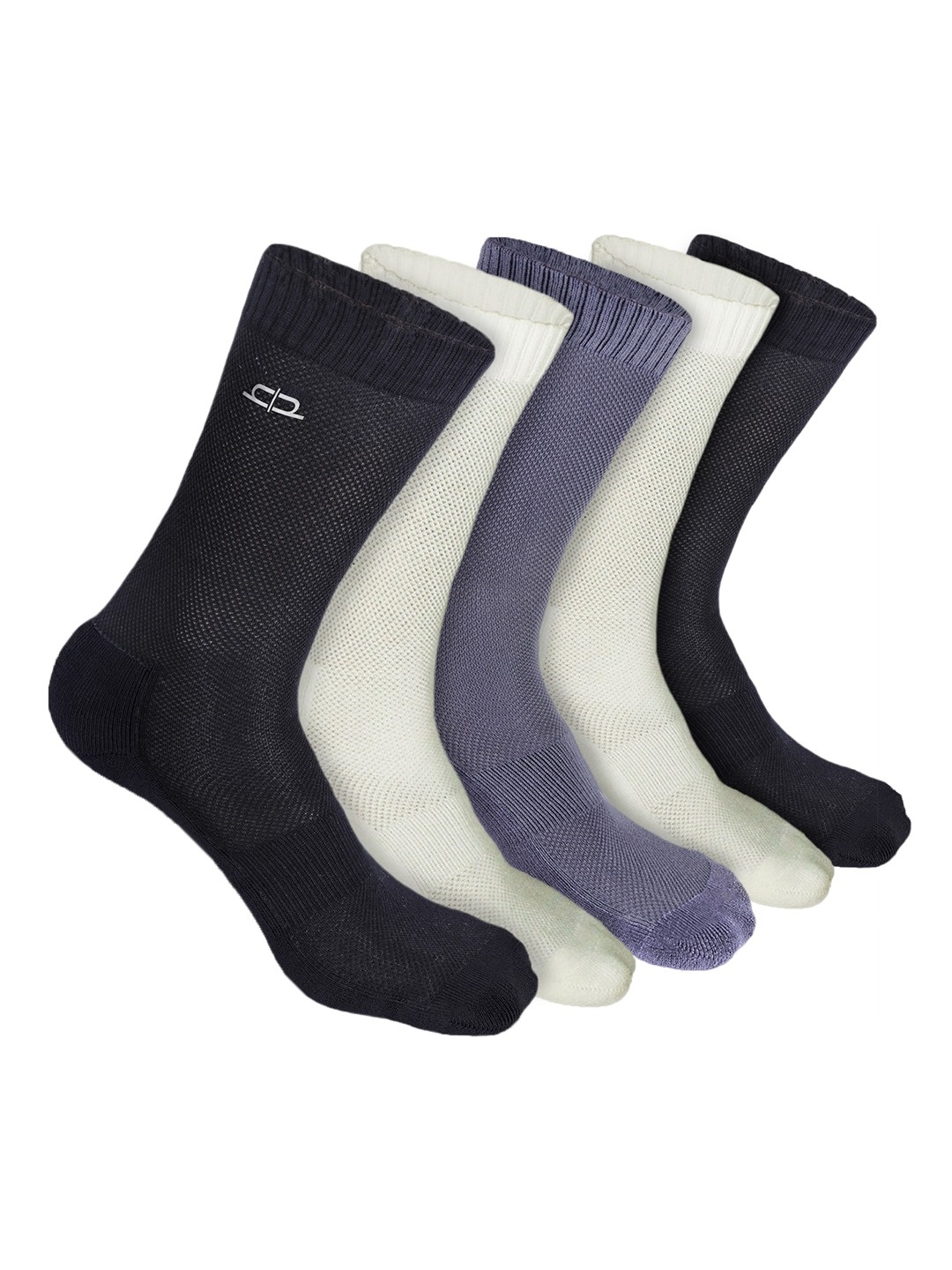 

Heelium Men Pack of 5 Bamboo Super Soft & Odour-Free Breathable Crew-Length Socks, Black