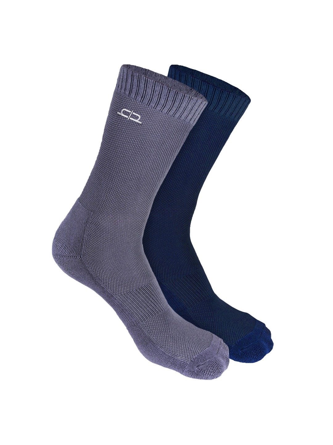 

Heelium Men Pack of 2 Bamboo Super Soft & Odour-Free Breathable Crew-Length Socks, Grey