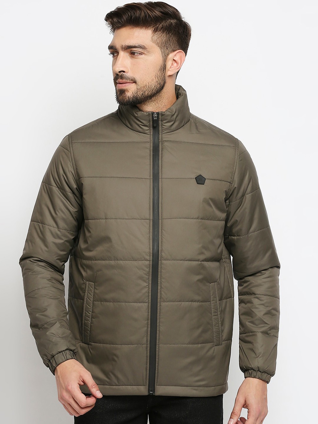

SPYKAR Men Green Solid Longline Padded Jacket