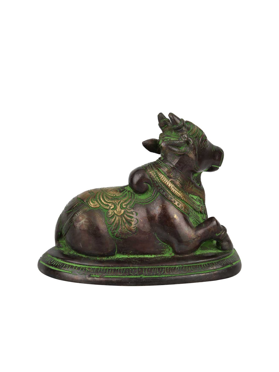 

StatueStudio Black Antique Vintage Indian Hindu Holy Cow Idol Showpieces