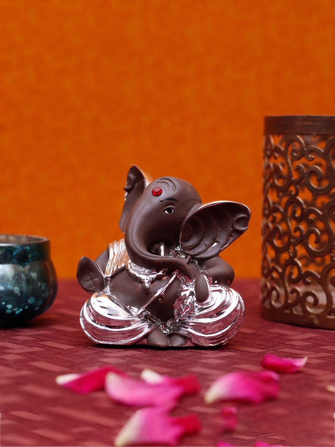 

StatueStudio Silver Ganesha Idol Showpieces