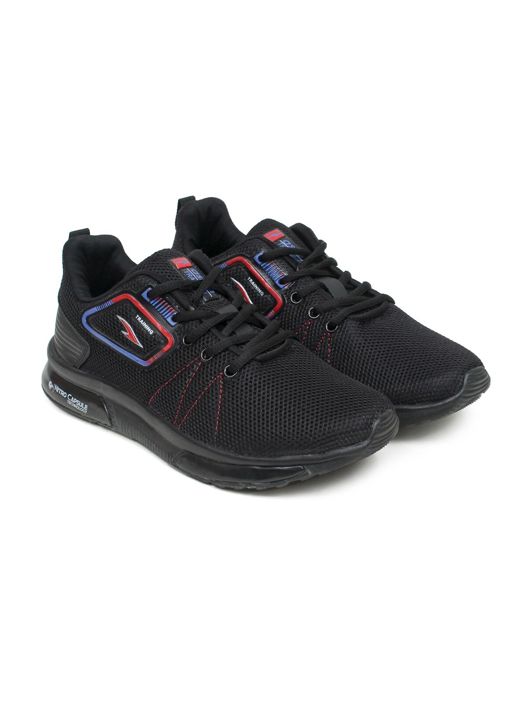 

ASIAN Men Black Mesh Running Shoes