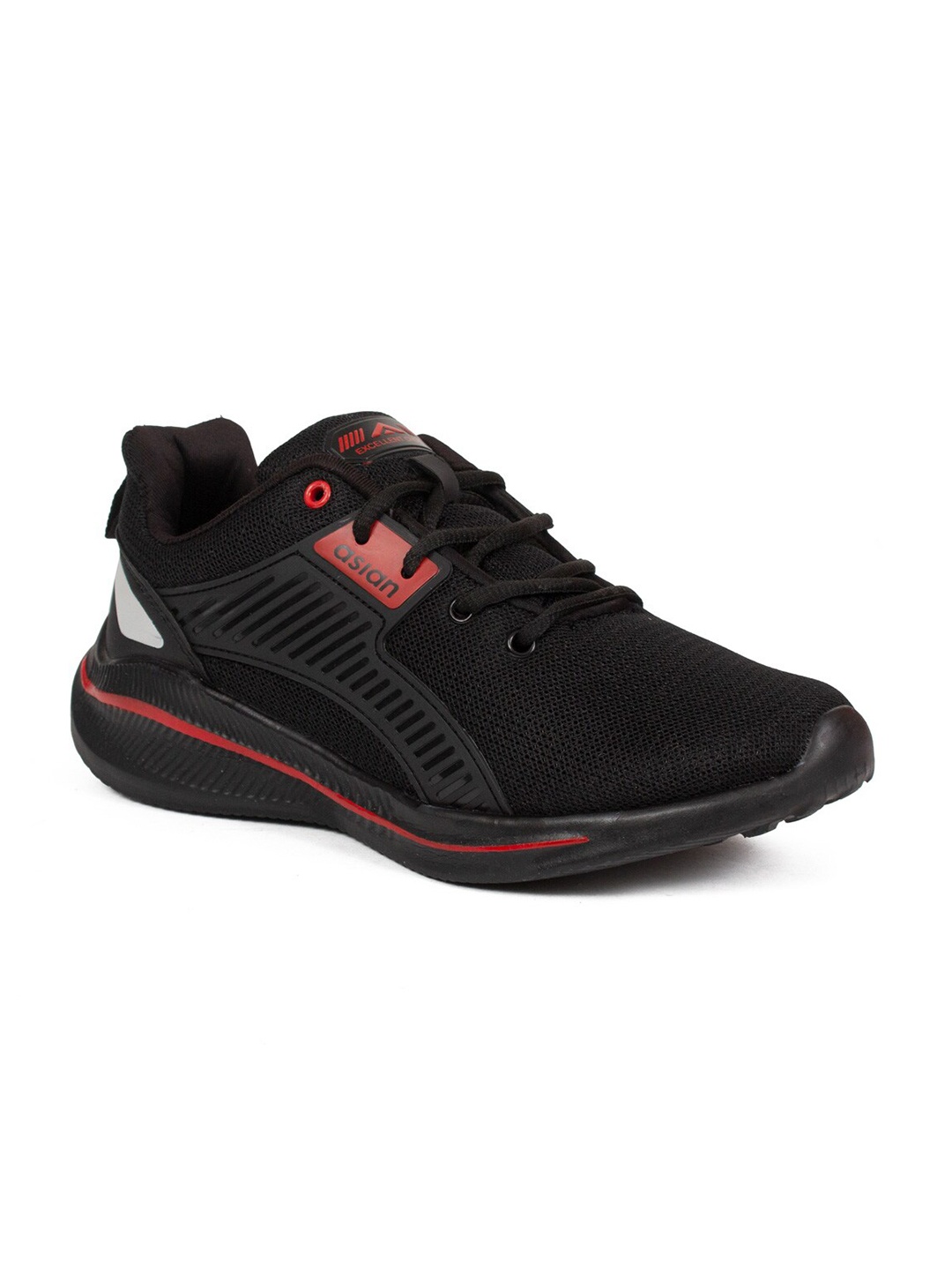 

ASIAN Men Black Mesh Running Shoes
