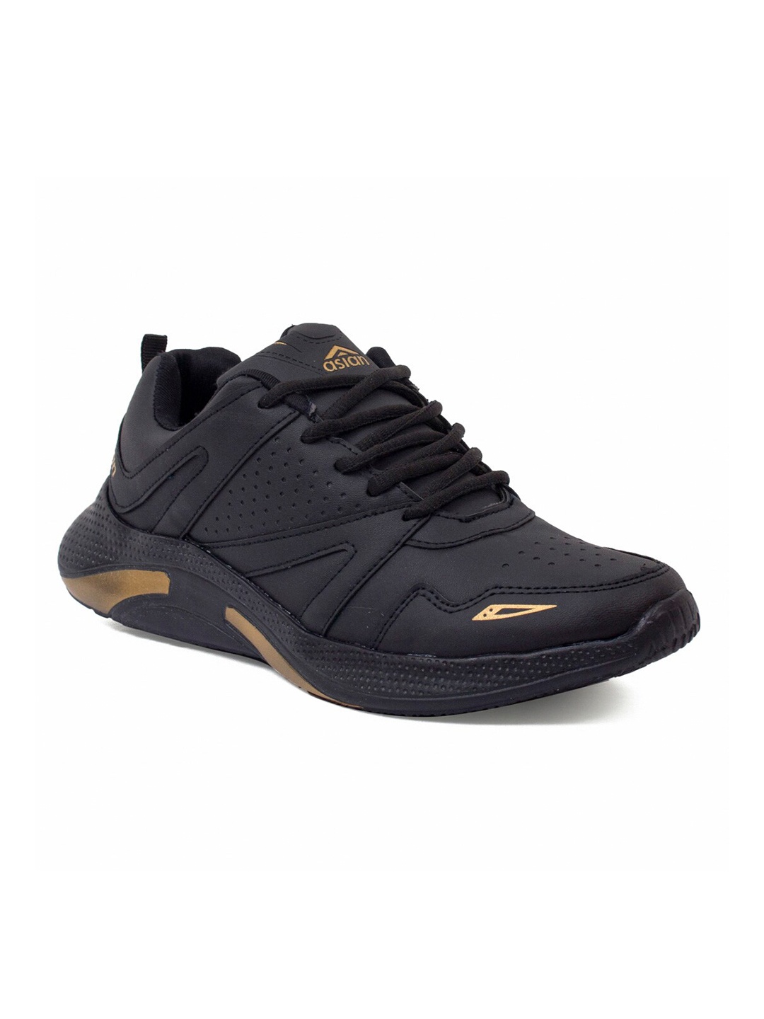 

ASIAN Men Black Mesh Running Shoes