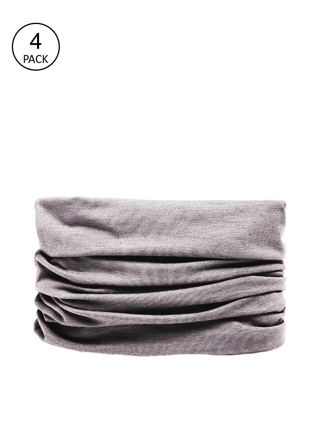 

Heelium Men Pack Of 3 Grey Melange Solid Bamboo Seamed Bandana