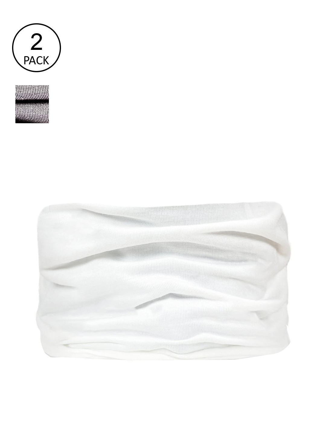 

Heelium Men Pack Of 3 Solid Bamboo Bandana, White