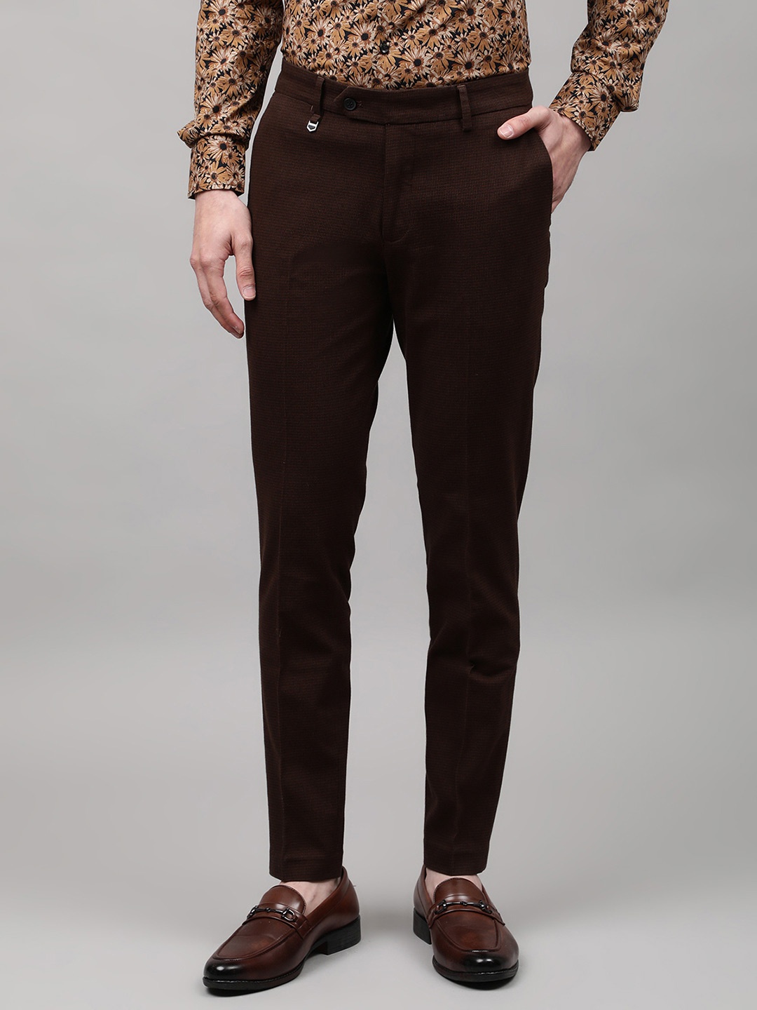 

Antony Morato Men Brown Slim Fit Chinos Trousers