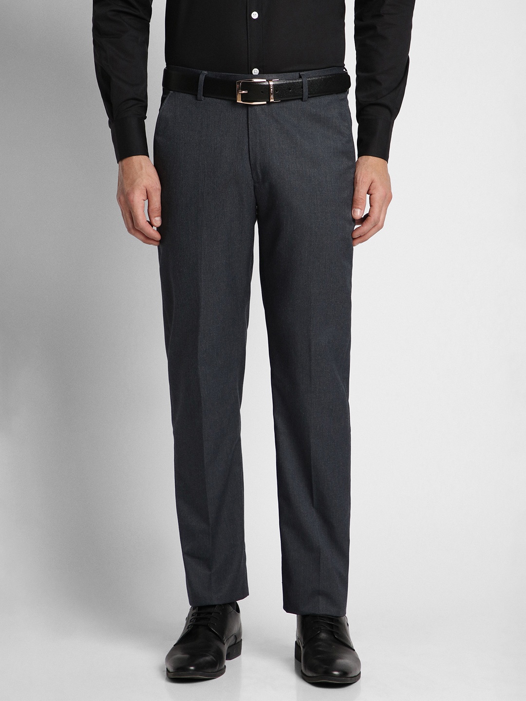 

Peter England Men Navy Blue Slim Fit Formal Trousers