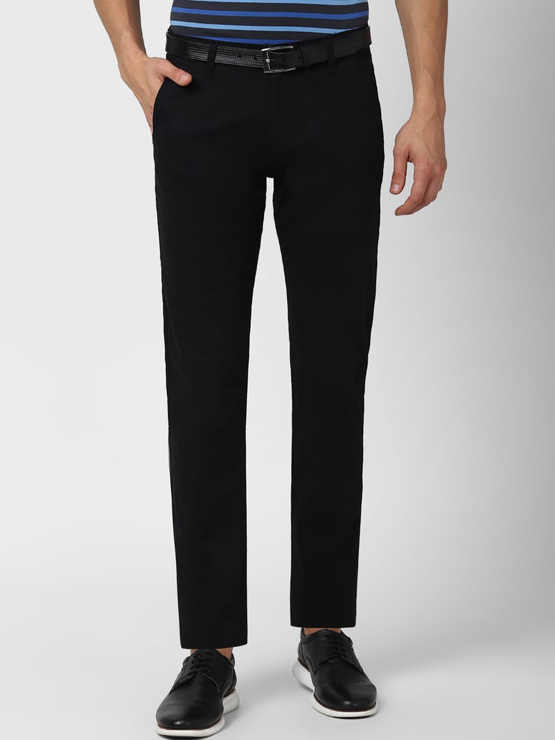 

Peter England Casuals Men Black Slim Fit Trousers