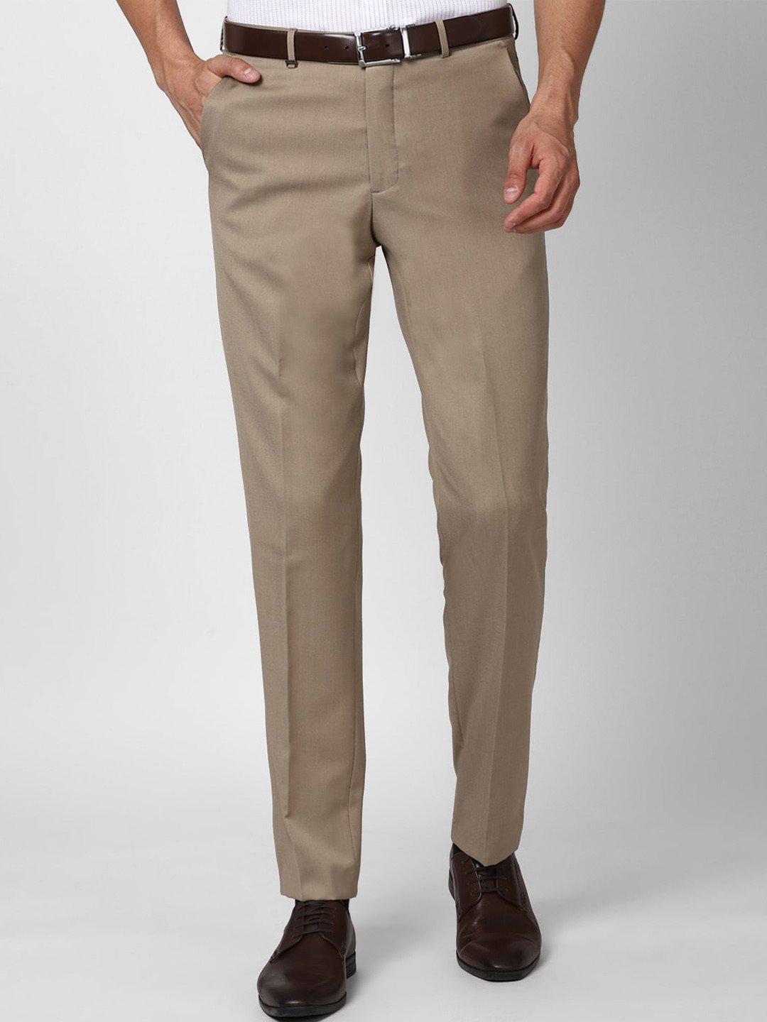 

Van Heusen Men Brown Formal Trousers