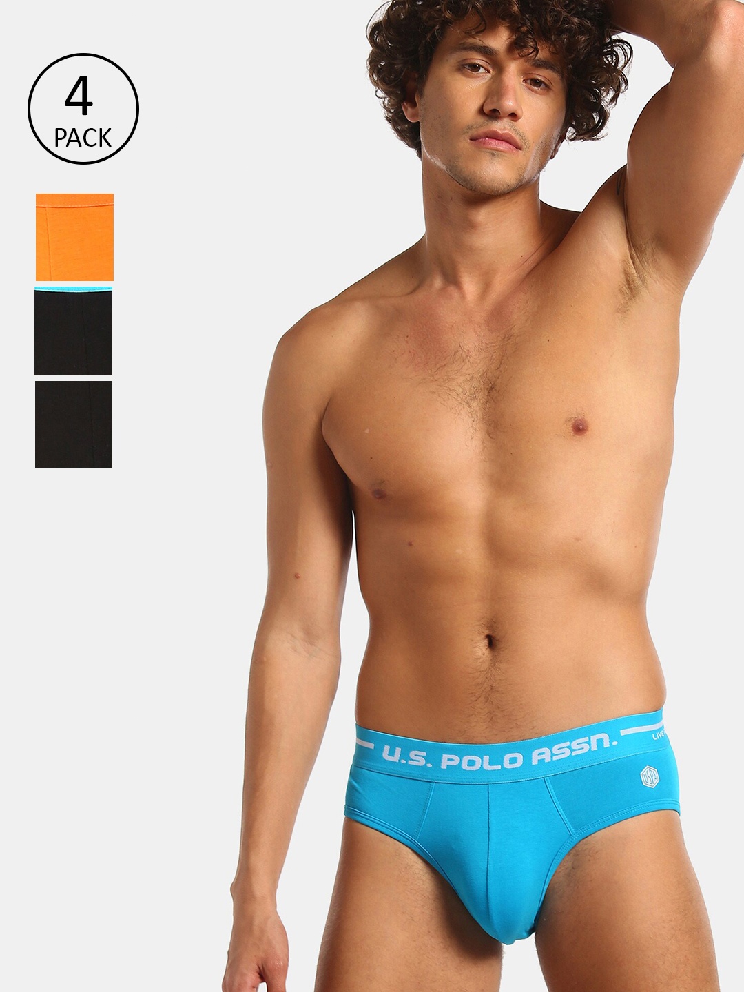 

U.S. Polo Assn. Men Pack of 4 Assorted Basic Briefs