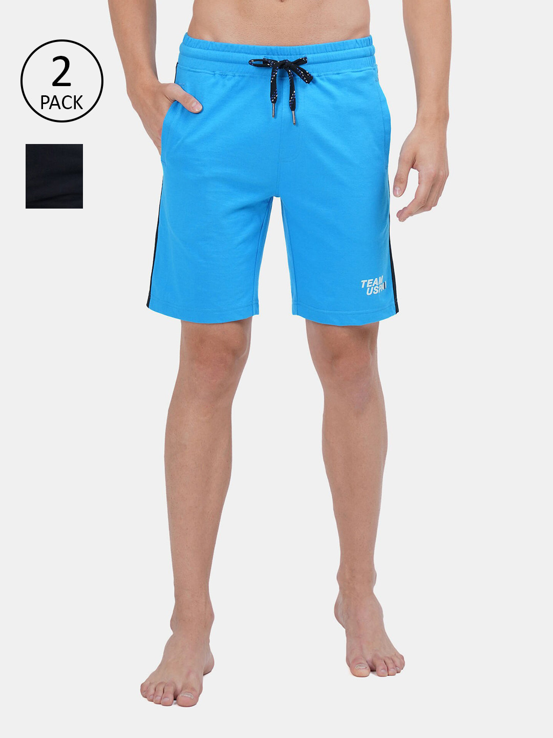 

U.S. Polo Assn. Men Pack of 2 Lounge Shorts, Blue