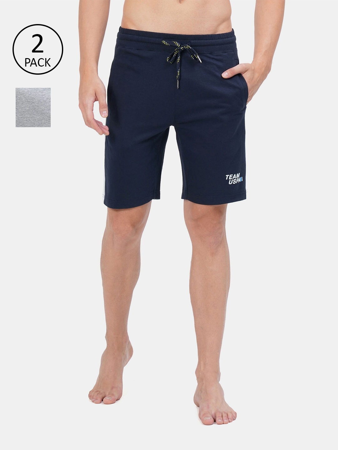 

U.S. Polo Assn. Men Pack of 2 Lounge Shorts, Navy blue