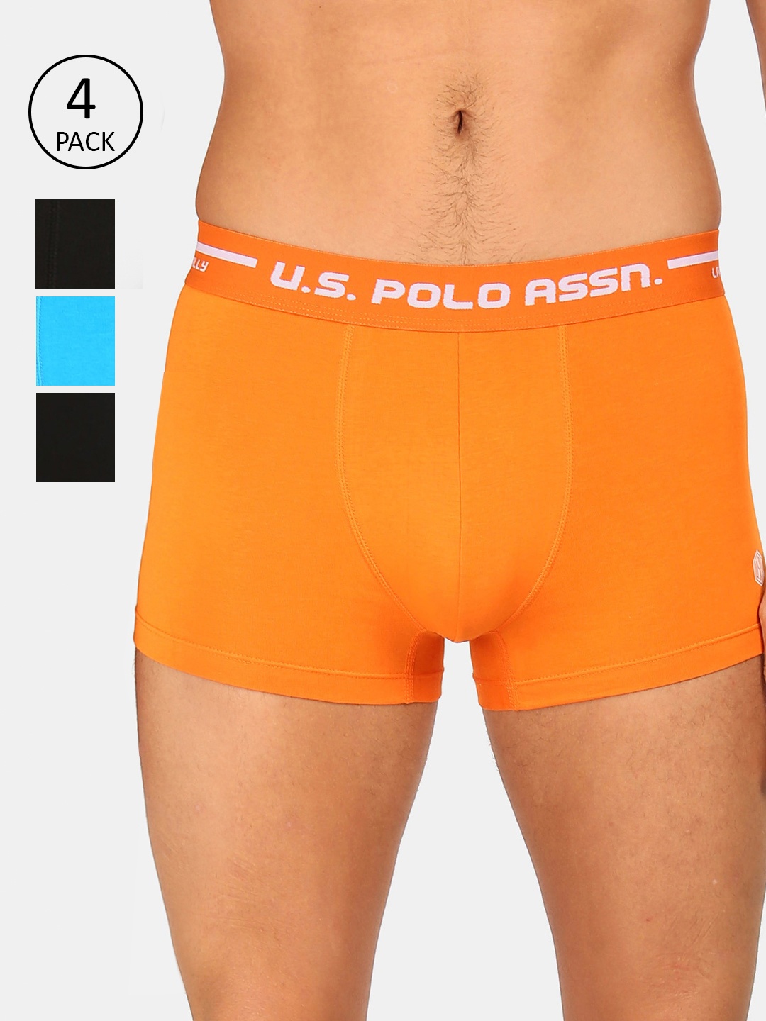 

U.S. Polo Assn. Men Pack of 4 Assorted Solid Trunks15887342