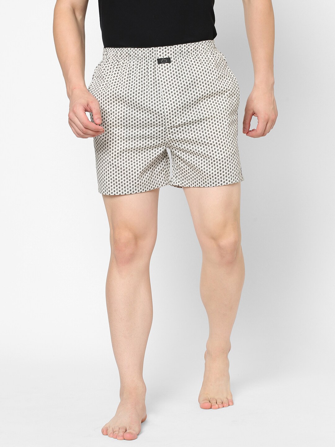

Sweet Dreams Men Beige Printed Lounge Shorts