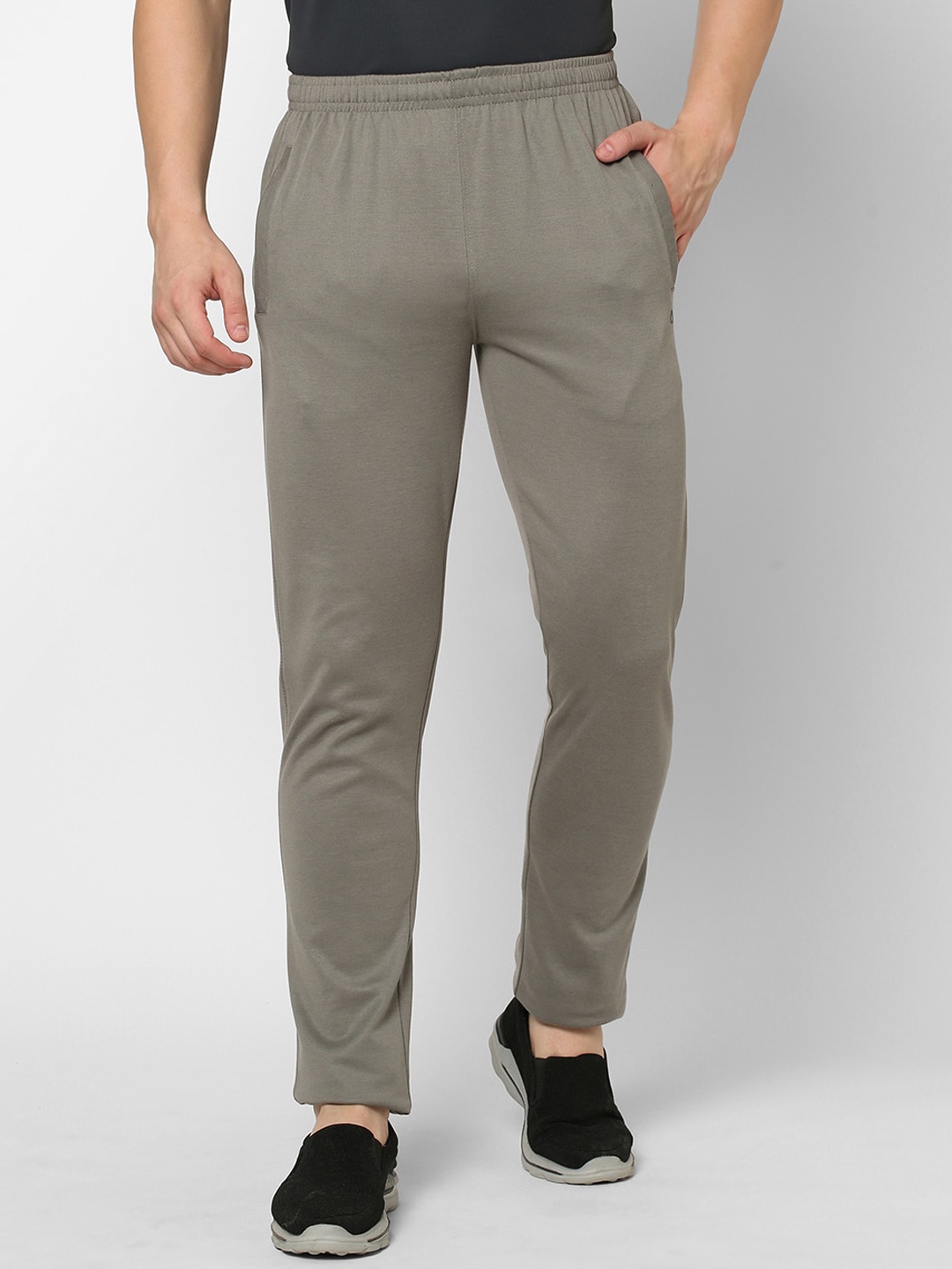 

Sweet Dreams Men Grey Solid Cotton Dry Fit Regular Trackpants