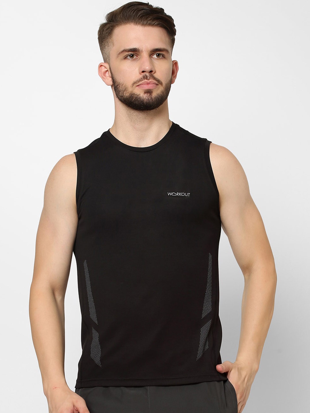 

Sweet Dreams Men Black Solid Cotton Lounge T-Shirt