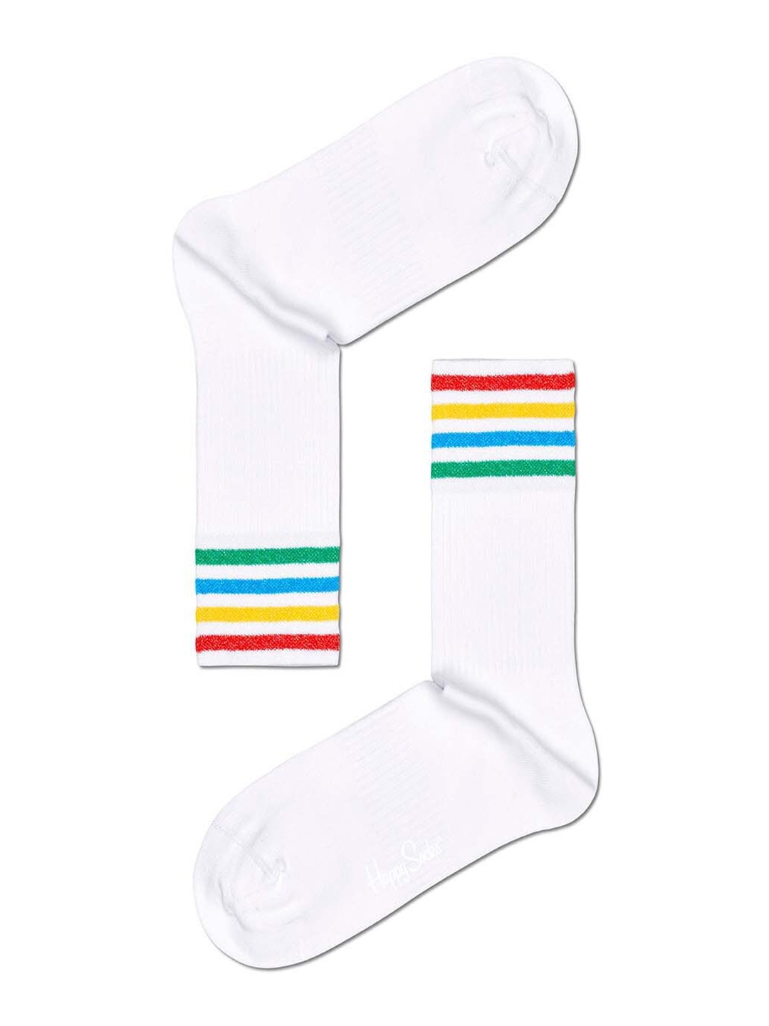 

Happy Socks White Cotton Striped Socks