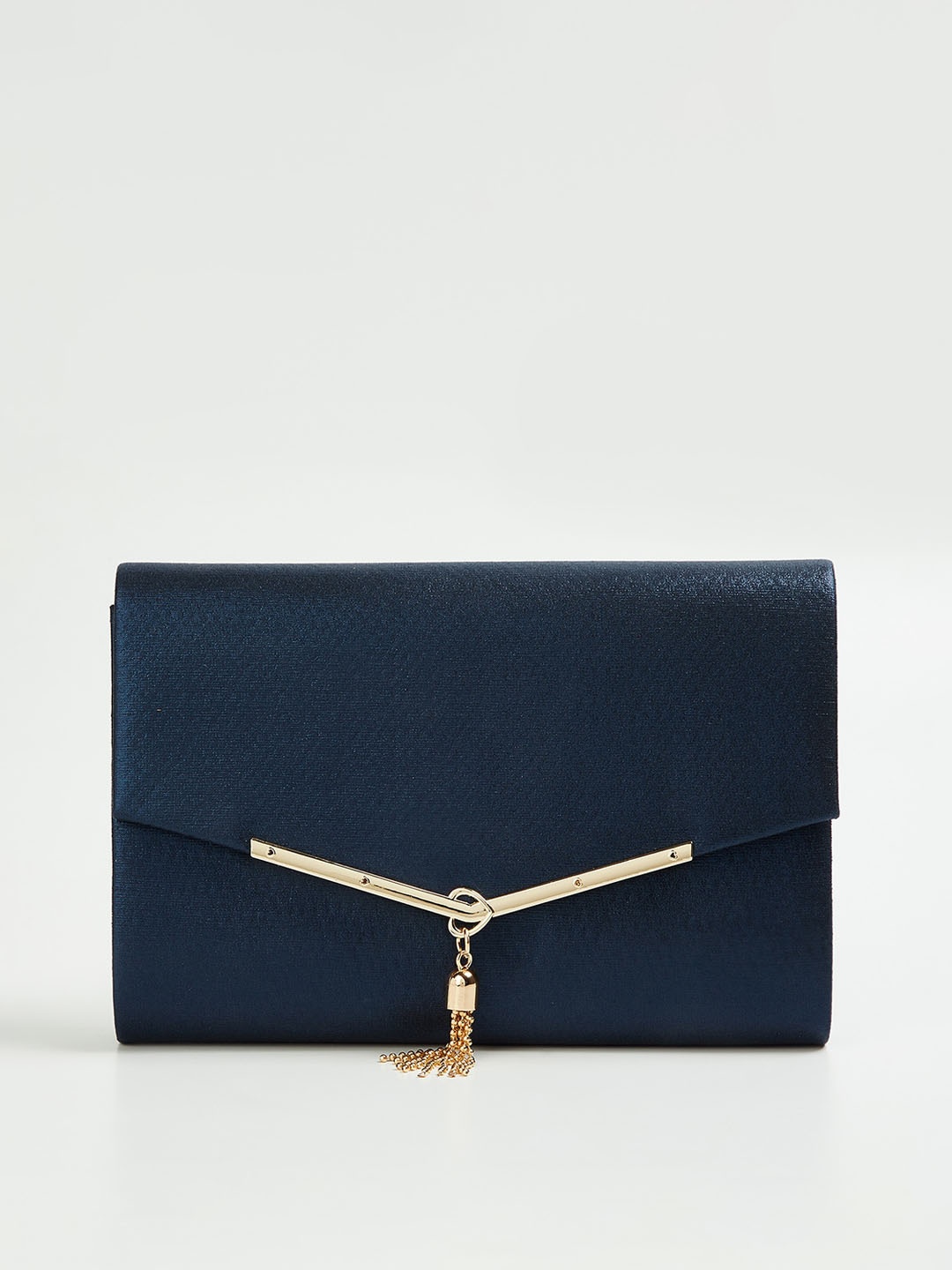 

CODE by Lifestyle Women Navy Blue Textured Structured Sling Bag