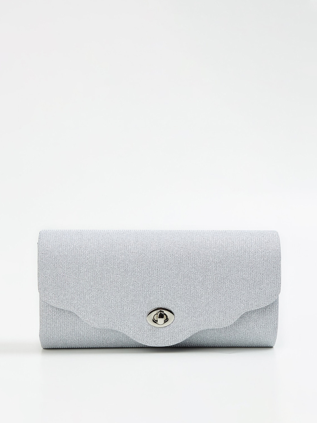 

CODE by Lifestyle Women Silver-Toned Embellished Structured Sling Bag