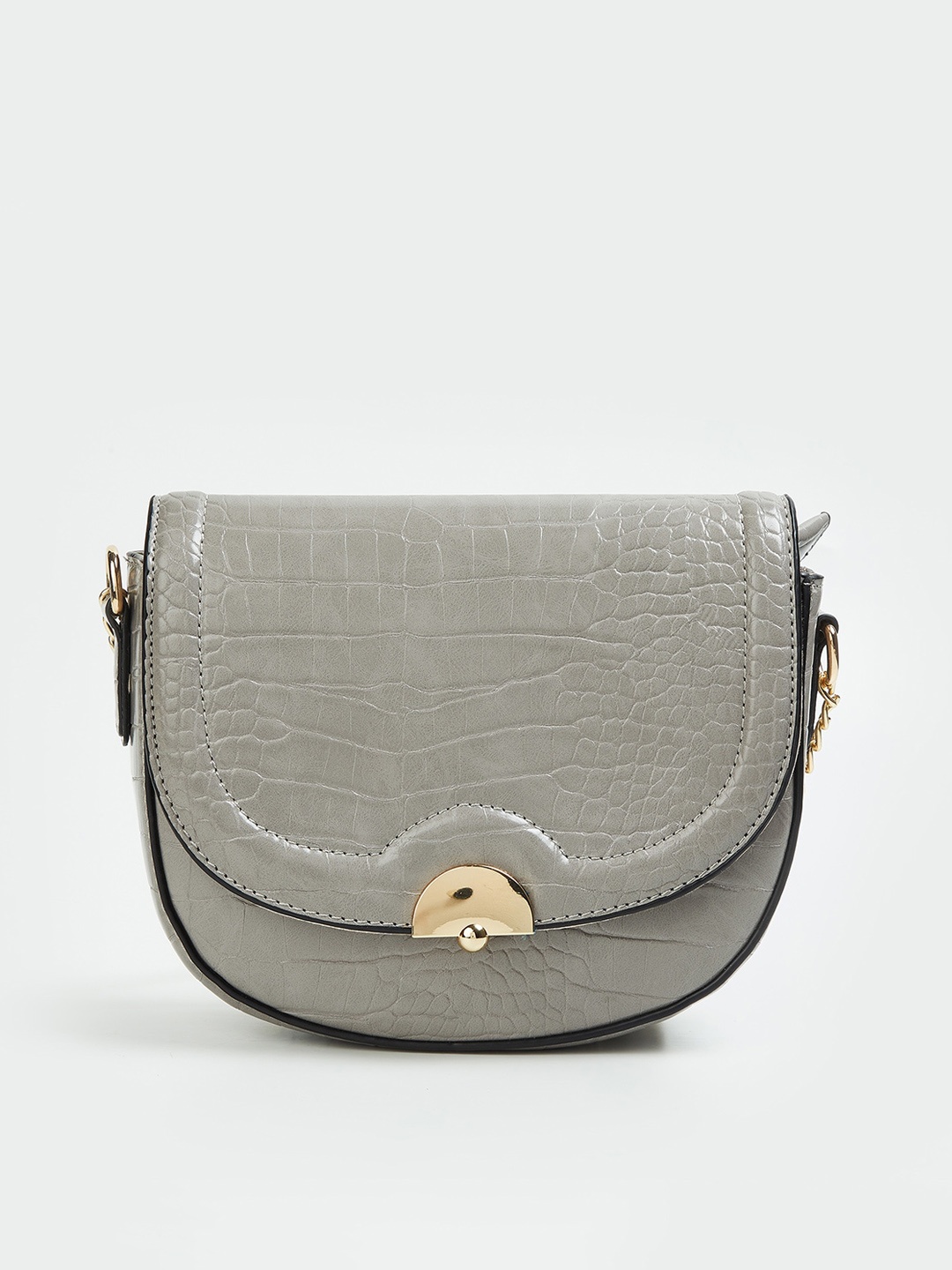 

CODE by Lifestyle women's Grey Half Moon Sling Bag